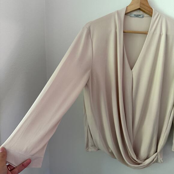 MM Lafleur Deneuve Crepe Wrap Blouse Sz Medium - Picture 5 of 10